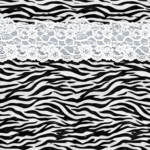 PRINT BLANCO Y NEGRO - ENCAJE BLANCO